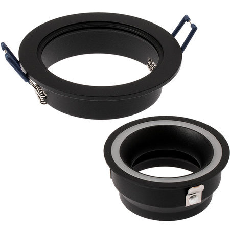 Halogenová Podhledové svítidlo GU10, Stálá Kulatá Černá TRIBUS LUMILED