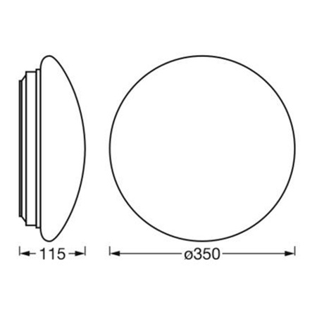 Plafond nástěnné stropní svítidlo E27 bílé Essentials Ledvance
