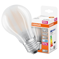 LED žárovka E27 A60 4,8W = 40W 470lm 4000K Neutrální 320° Stmívatelné vlákno OSRAM SUPER STAR