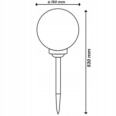LED solární zahradní lampa bílá a černá KULA 15cm zapuštěná 6500K Studená bílá