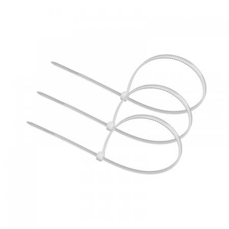 Kabelové stahovací pásky 2,5x200 mm bílé TRACKS Zipové stahovací pásky OK-25200W .MORE 100 ks.