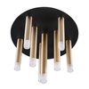 Stropní svítidlo pro povrchovou montáž 9x G9 Black Gold Glam Sanico Goldlux