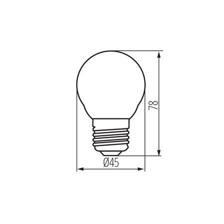 LED žárovka E27 G45 4,5W = 40W 470lm 4000K Neutral XLED Filament Kanlux
