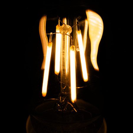 Žárovka LED A60, E27 6W = 50W 660lm 2200K Teplá bílá 360° Filament Smokey LUMILED