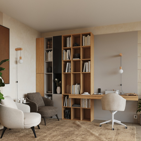 Nástěnné svítidlo Overhang G9 Natural Wood White Nimbi Peach Puff SL.1645 Sollux