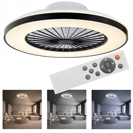 Stropní ventilátor LED Plafond 55W 3000K-5000K s dálkovým ovládáním