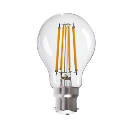 LED žárovka B22 Edison A60 12W = 100W 1521lm 2700K teplá bílá Clear XLEDIM Filament Kanlux