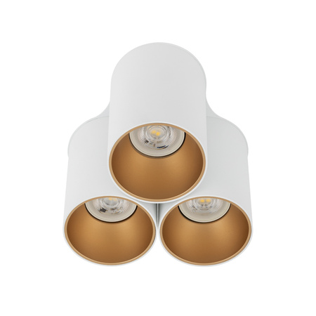 EYE TONE III Plafondová lampa 7666 Nowodvorski Bílo-zlatá 3xGU10 Stropní bodové svítidlo Moderní