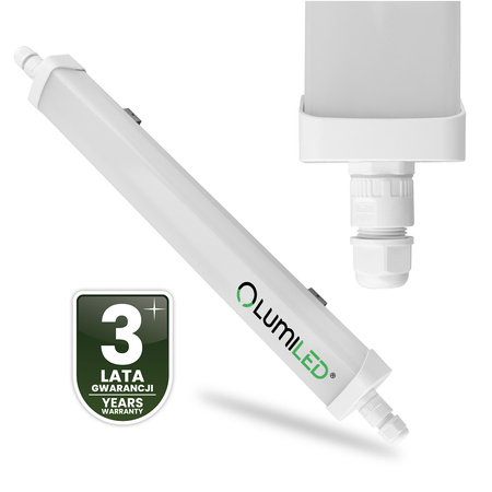 Hermetické LED dílenské světlo 60cm garážové světlo 30W 4000K vodotěsné TERRA LUMILED