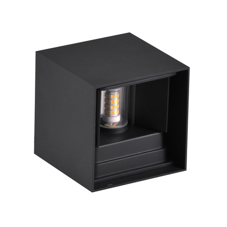 LED fasádní nástěnné svítidlo. externí svítidlo. černá G9 Up/Down s nastavitelným úhlem osvětlení KIOTO GOLDLUX (Polux)