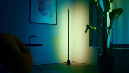 LED herní stojací lampa RGBIC Gradient 135cm podlahové světlo Smart SMART WiFi Bluetooth App WiZ