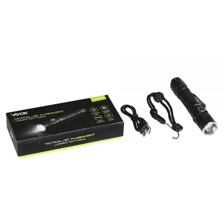 Taktická ruční svítilna LED Power IP44 10W 1200lm Professional VAYOX
