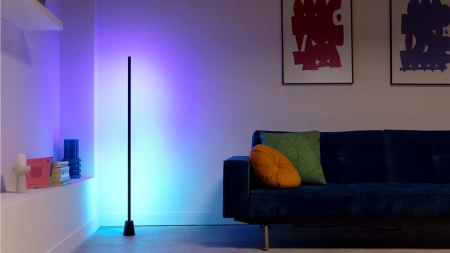 LED herní stojací lampa RGBIC Gradient 135cm podlahové světlo Smart SMART WiFi Bluetooth App WiZ