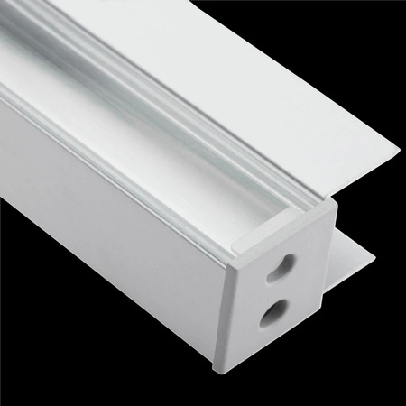 Nábytkový Eloxovaný Hliníkový Profil pro LED Pásky KM48, Stříbrný 1m + Průhledná Krytka + Záslepky LUMILED