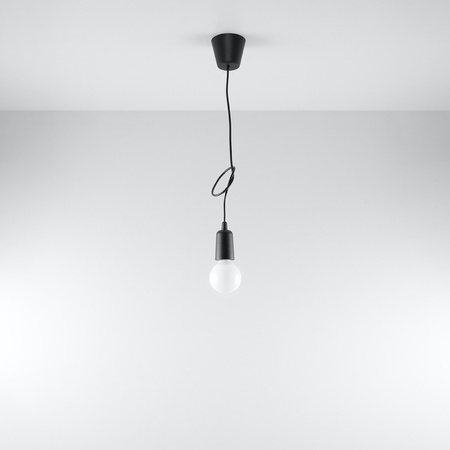 Stropní závěsné svítidlo LED DIEGO E27 Overhang Black SOLLUX