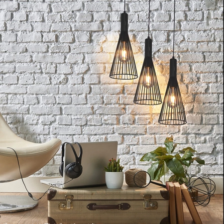 Stropní závěsné svítidlo 3x E27 černé Tiana Sanico Goldlux