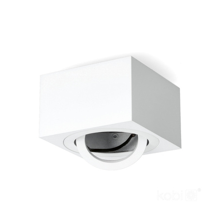 Halogenová bodová zářivka Square GU10 White OH37 Kobi pro povrchovou montáž