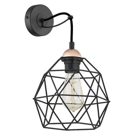 Nástěnné svítidlo GALAXY Black and Copper Industrial E27 Wall Lamp 1735 TK Lighting
