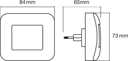 LED LUNETTA Hall noční světlo bílé 0,20W 3lm 3000K IP20 Ledvance