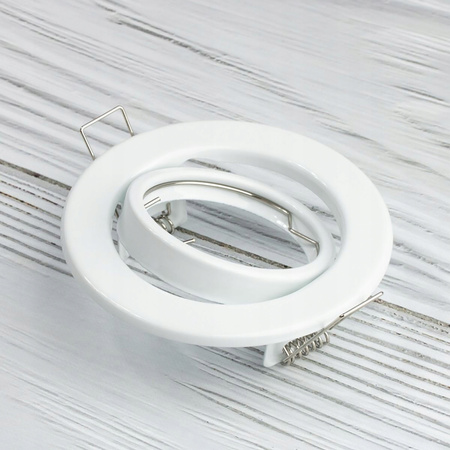 Halogenová Podhledové svítidlo GU10, MR16 Nastavitelná Kulatá Bílý Plech AURELI LUMILED