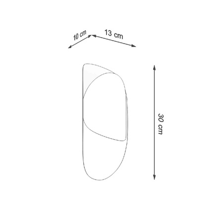 LED TEAR G9 nástěnné svítidlo Top Oval White SOLLUX