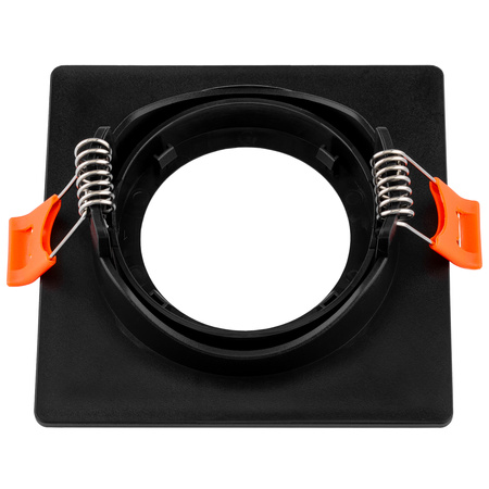 Halogenová Podhledové svítidlo GU10, MR16 Nastavitelná Čtvercová Černá VENTUS LUMILED