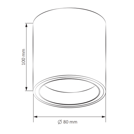 Bodové svítidlo GU10 Black FALCO Sanico Goldlux pro povrchovou montáž