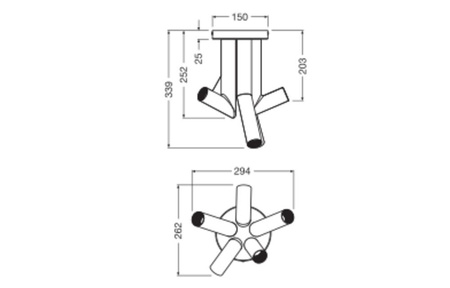 Dekor E27 Vícebarevné dekorativní stropní svítidlo Ledvance