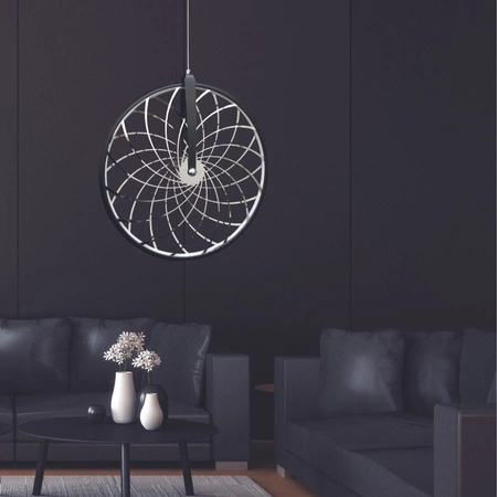 Stropní závěsné svítidlo. LED BICYKL 16W 3000K černá + chrom