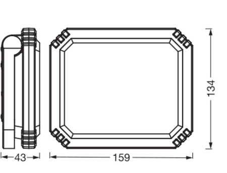 LED reflektor panelová lampa 10W 700lm 6500K studená baterie USB-C IP54 pracovní světla Ledvance