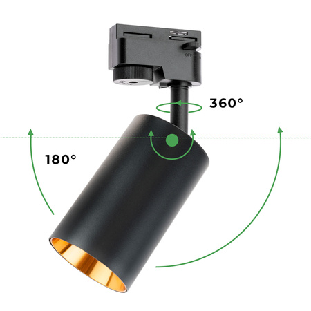 Sada sběrnicového osvětlení 1m + 4x SAGI GU10 Black Gold LUMILED Buslight