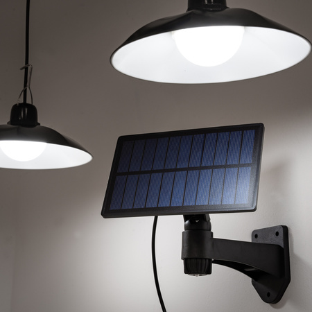 2x HELIA Solární LED lustr Zahradní přívěsek Stropní senzor Pilotní panel LUMILED