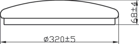 Stropní světlo LED CANOPUS 17W 2700K IP44 32cm PHILIPS