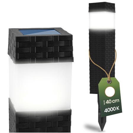 Solární LED lampa snímač soumraku IP44, 4000K PASCAL LUMILED