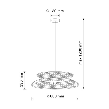 Stropní závěsné svítidlo E27 Beige BAMBOO NATURAL Sanico Goldlux