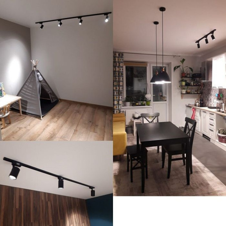 Lampa GU10 Black Track Light pro třífázové koleje