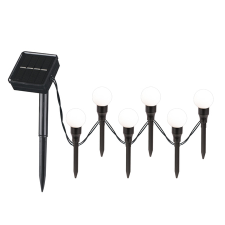 Solar Girland 6x poháněná zahradní dekorativní koule IP44 3000K teplá bílá