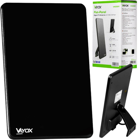 Aktivní domácí anténa DVB-T/T2 4K se zesilovačem VAYOX