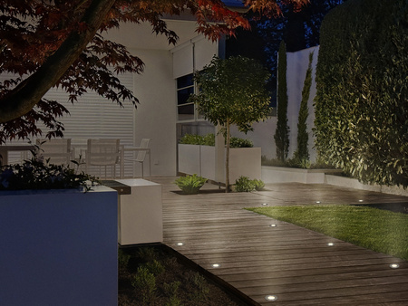 Venkovní zahradní lampa LED solární reflektor 1W 70lm 3000K IP44 Silver Endura Ledvance