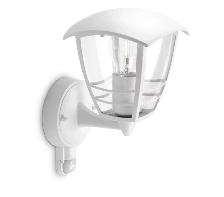 Zahradní lampa LED nástěnná lampa CREEK myGarden E27 IP44 Lucerna pro Up s pohybovým senzorem bílá PHILIPS