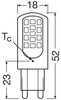 Žárovka LED G9 s paticí 4.4W = 40W 470lm 2700K Teplá bílá 300° OSRAM STAR stmívatelná