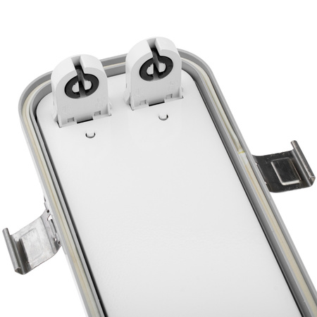 Hermetické Prachotěsné svítidlo 2x T8, G13 IP65 120cm + LED Trubice 18W 6500K LUMILED