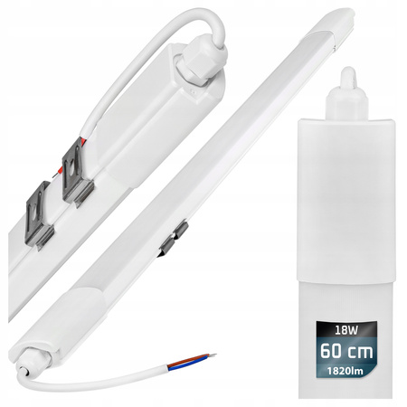 Hermetické LED svítidlo 18W 60cm Studená bílá 6200K IP65