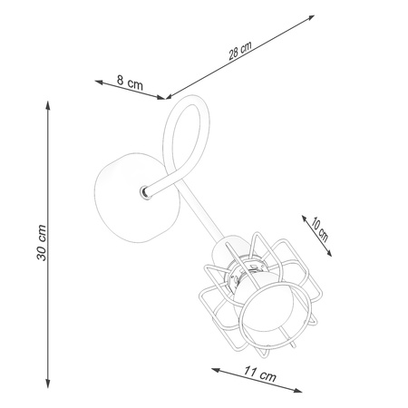 Nástěnné svítidlo BELUCI 1S E14 černé Moderní SOLLUX