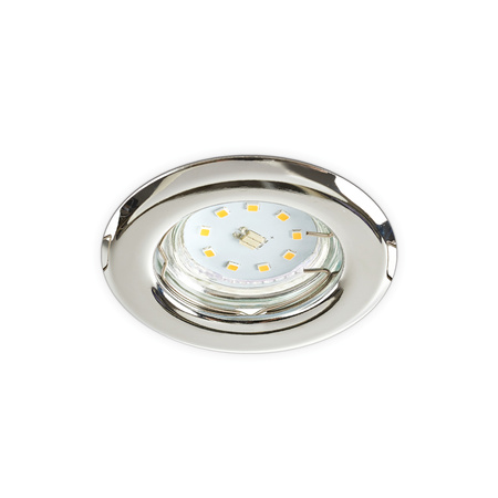 Halogenové zapuštěné bodové svítidlo GU10 Chrome Round Kobi pro zápustnou montáž