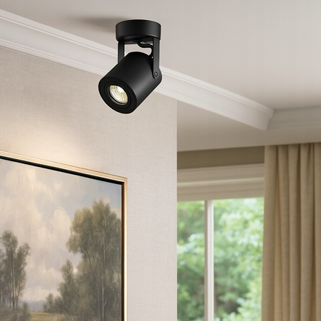 Nástěnná zásuvka Povrchová lampa Pohyblivá GU10 Černá matná Abi Masterled