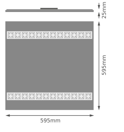 LED panelové stropní světlo 27,5W 4150lm 4000K neutrální stmívatelné Flush Mount White 60x60cm Louver Ledvance