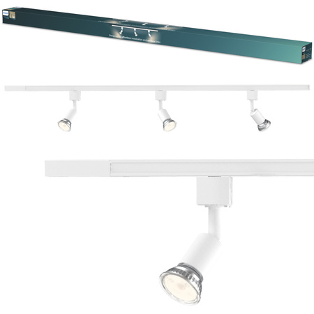 Sada závěsných světel pro autobusy 1m + 3x LED GU10 jednofázová bílá EasyLink Tobia Philips