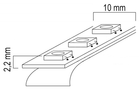 LED pásek 12V, 120W 1500LED 2835 Studená bílá 8mm 25m LUMILED