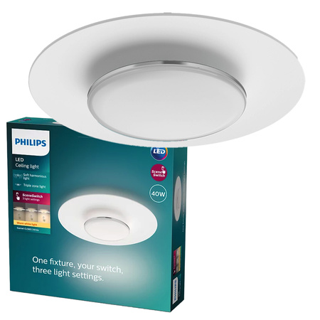 Stropní svítidlo LED Plafond 40W 4200lm 2700K White Garnet Philips